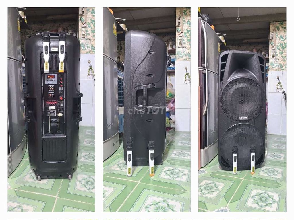 Loa kéo bass 40 đôi bình và mic mới hát rất hay