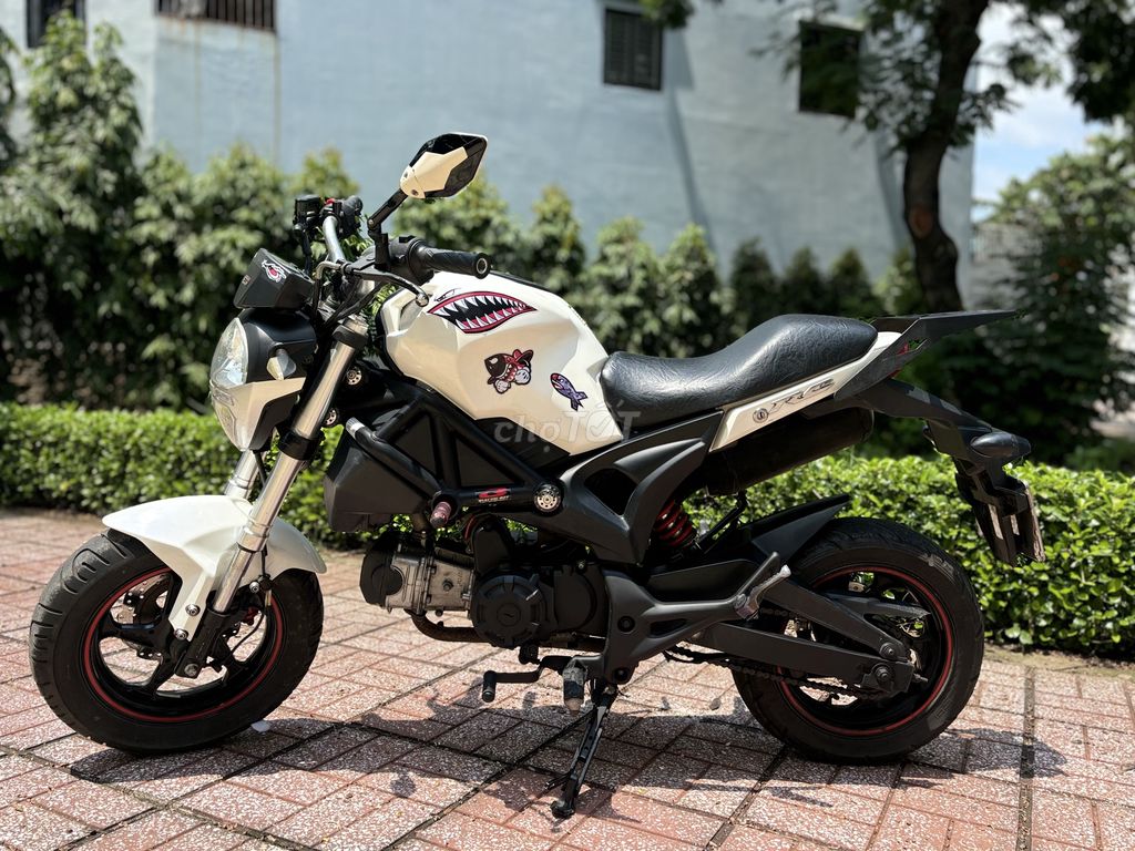 ❤🌈🤩Moto Mini Ducati 110cc,màu đen trắng   siêu VIP