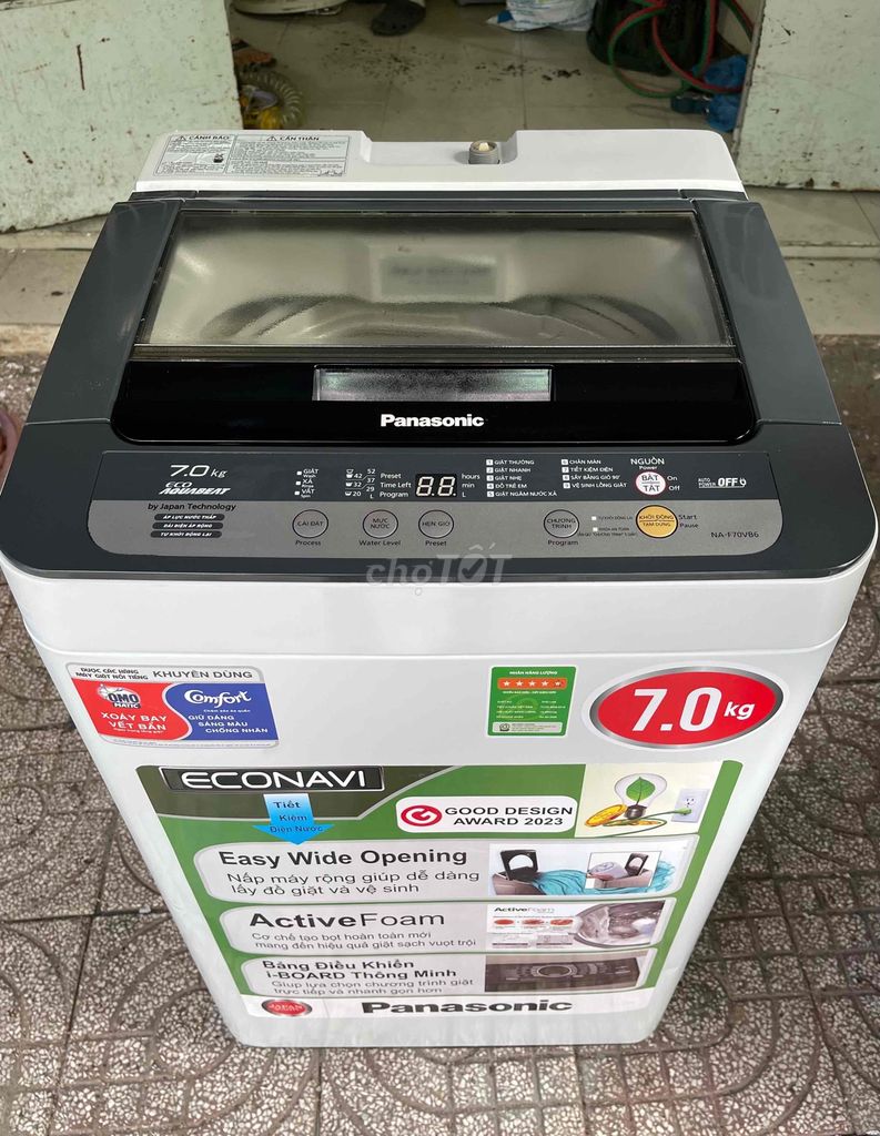 Máy giặt Panasonic 7kg zin êm tiết kiệm🖤