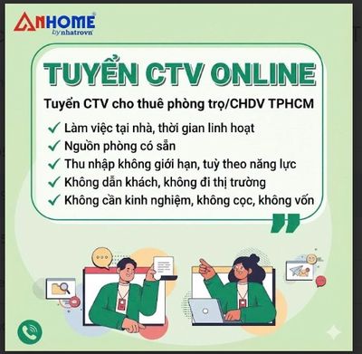 NHÂN VIÊN TƯ VẤN KHÁCH THUÊ PHÒNG TRỌ - CTV ONLINE