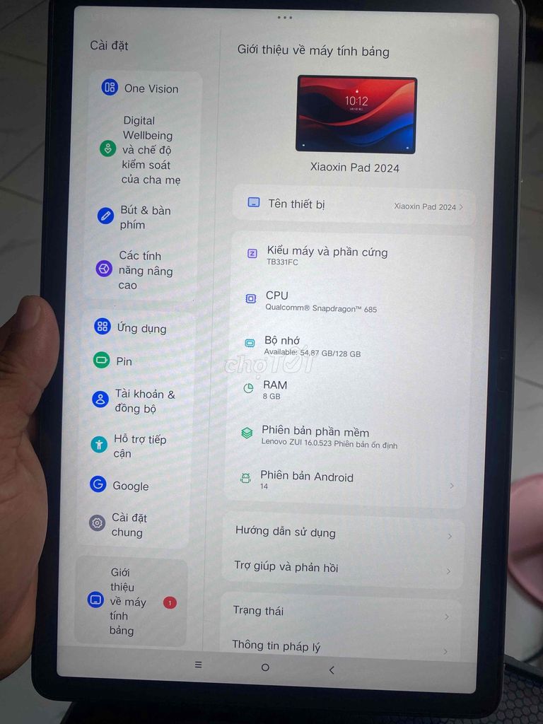 Lenovo Xiaoxin Pad 2024 Xám 8GB/128GB. Mua bán Máy tính bảng tại Quận Ninh Kiều Cần Thơ được đăng bởi Huu Duc hình 1