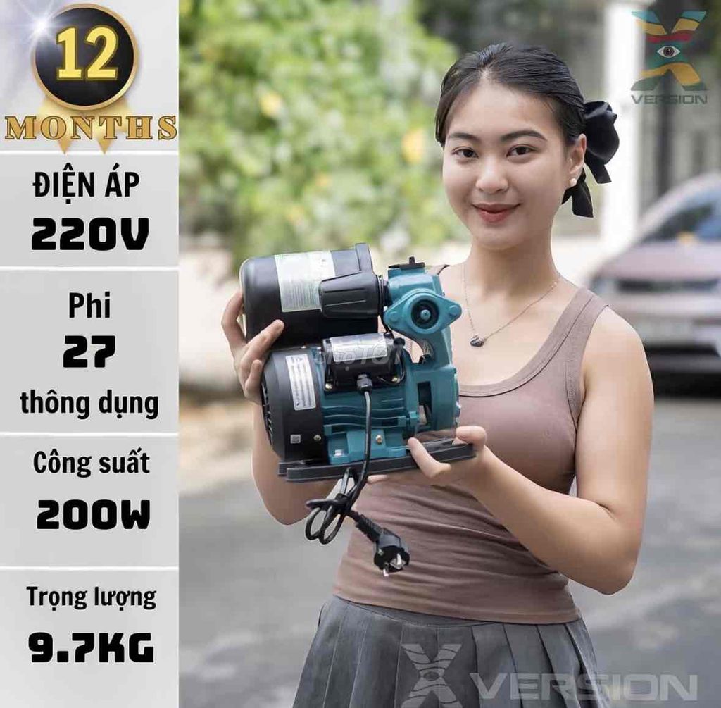 Máy bơm tăng áp 220V 200W Nguyên seal. Mua bán Nội thất, đồ gia dụng khác tại Huyện Cái Bè Tiền Giang được đăng bởi Quỳnh My hình 1