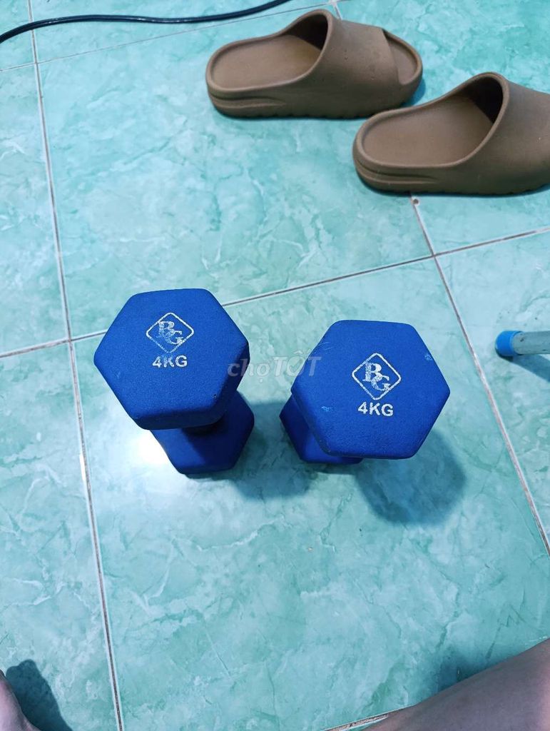 Tạ tay 4kg Thép Xanh dương. Mua bán Đồ thể thao, Dã ngoại tại Thành phố Bà Rịa Bà Rịa - Vũng Tàu được đăng bởi Hoài Bảo hình 1