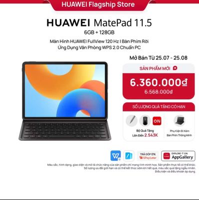 Huawei MatePad 11.5 mới 100% nguyên seal kèm quà.. Mua bán Máy tính bảng tại Thành phố Biên Hòa Đồng Nai được đăng bởi Tien