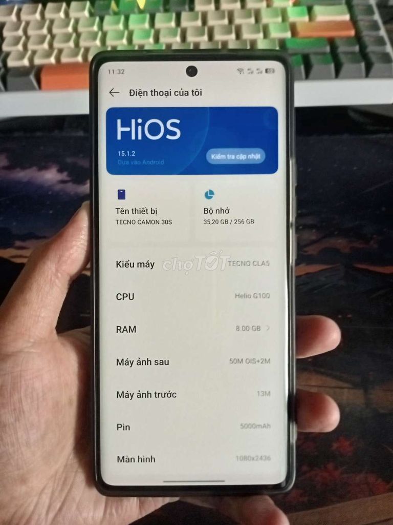 Camon 30S 8.256 Máy Trần. Mua bán Điện thoại tại Thành phố Long Xuyên An Giang được đăng bởi Giao Lưu hình 1