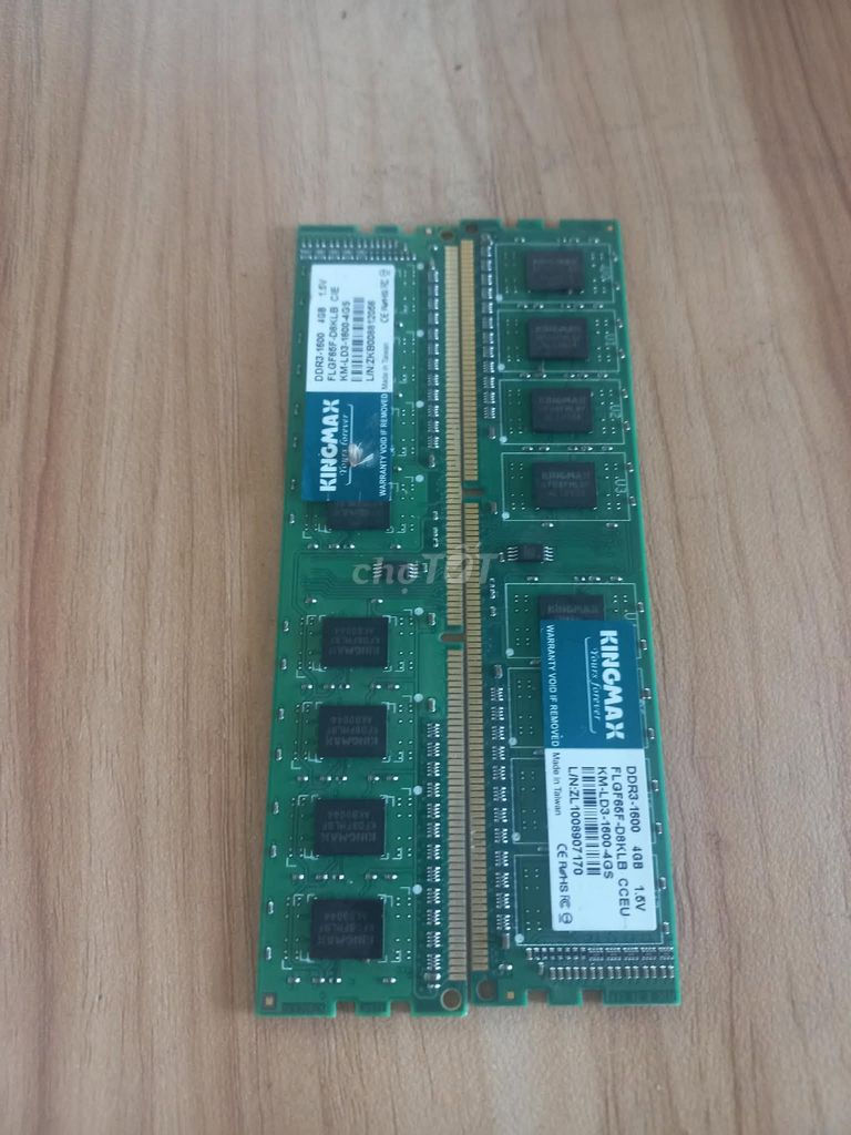 RAM Kingmax DDR3 4GB 1600MHz 1.5V. Mua bán Linh kiện (RAM, Card...) tại Huyện Lấp Vò Đồng Tháp được đăng bởi thanh hình 1