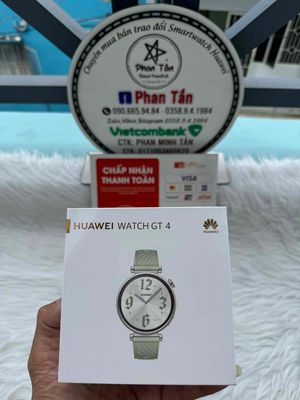 Huawei GT4 41mm bản dây silicon xanh hoa lá new