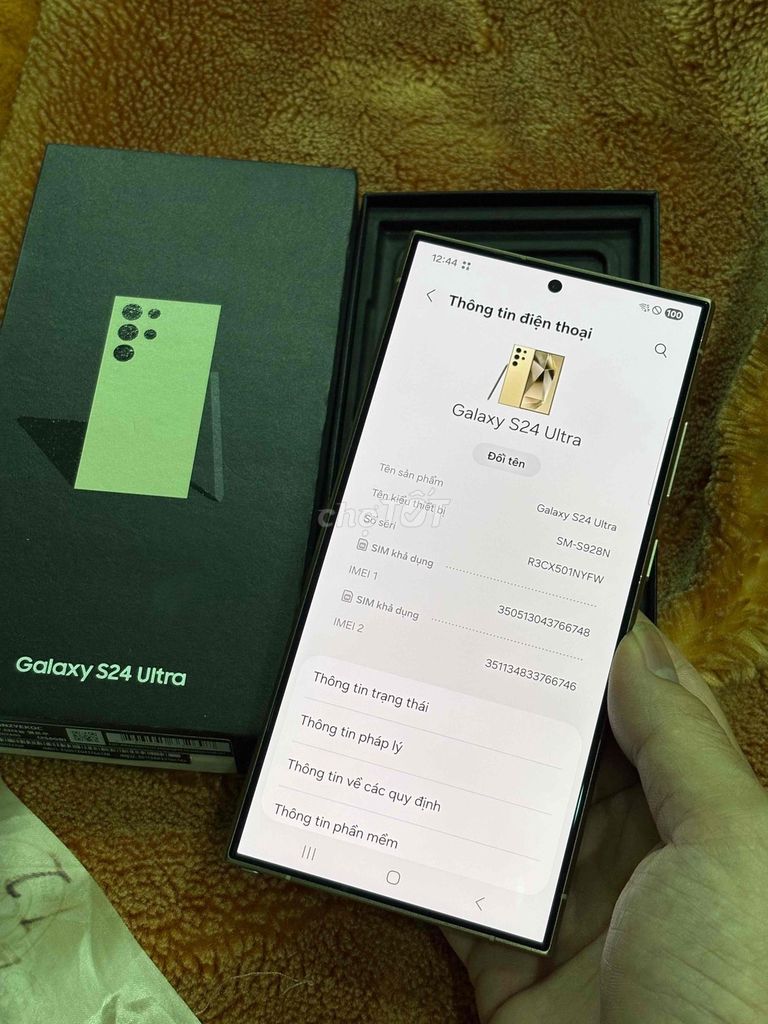 Samsung S24 Ultra 256GB Vàng 12/256Gb kèm box zin. Mua bán Điện thoại tại Quận Cầu Giấy Hà Nội được đăng bởi Luyệnnn hình 1