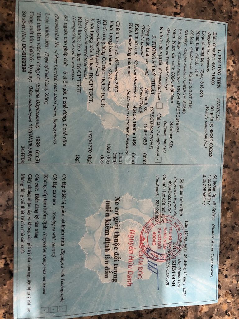 Kia K3 2024 Premium 2.0 AT - 3700 km. Mua bán Ô tô tại Thành phố Bảo Lộc Lâm Đồng được đăng bởi Lâm  hình 6