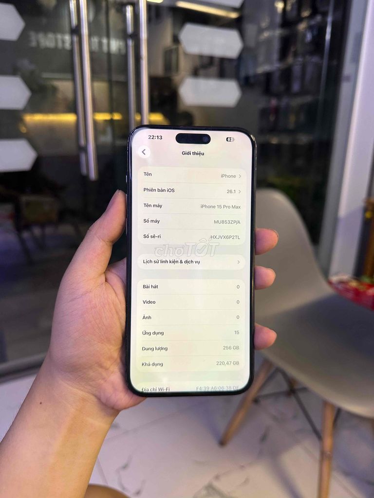 Apple iPhone 15 Pro Max 256GB xanh ko cam trước. Mua bán Điện thoại tại Quận 12 Tp Hồ Chí Minh được đăng bởi HP hình 1