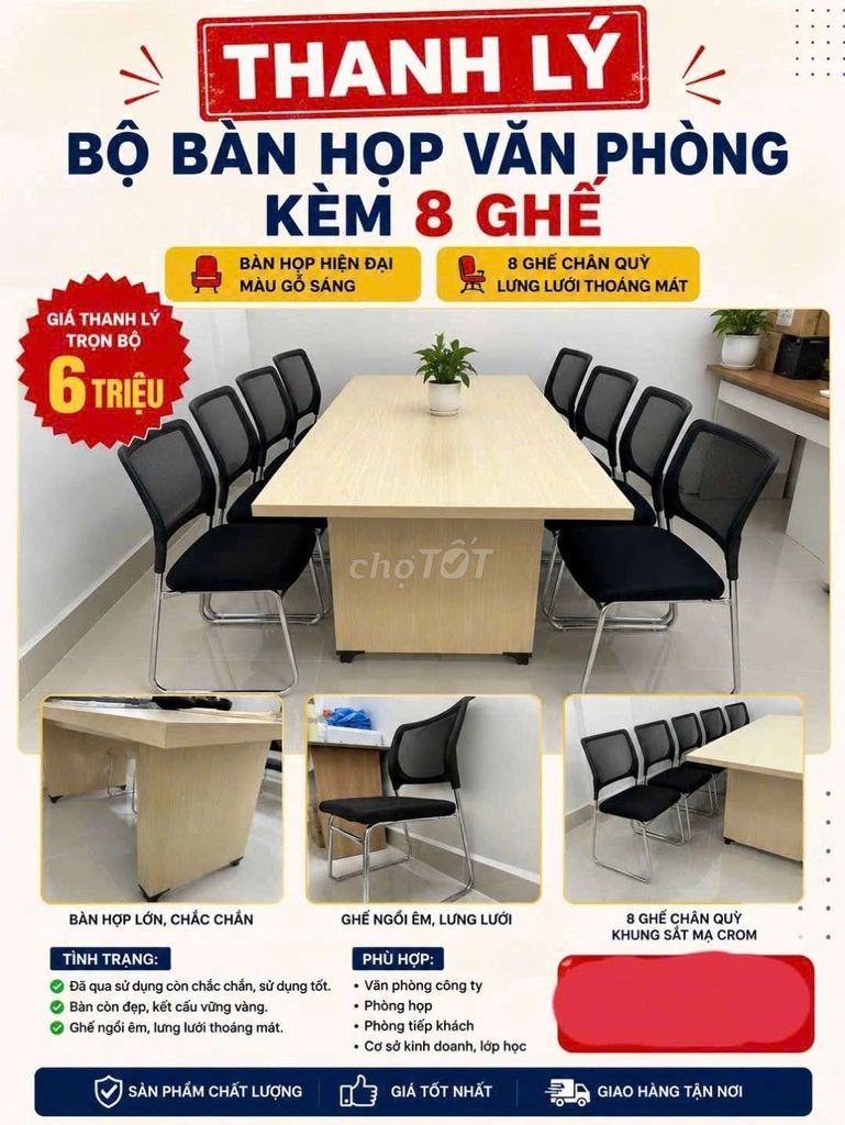 Bộ bàn ghế văn phòng Gỗ Sắt 8 ghế cũ. Mua bán Đồ dùng văn phòng tại Thành phố Long Xuyên An Giang được đăng bởi Mr Lee hình 1