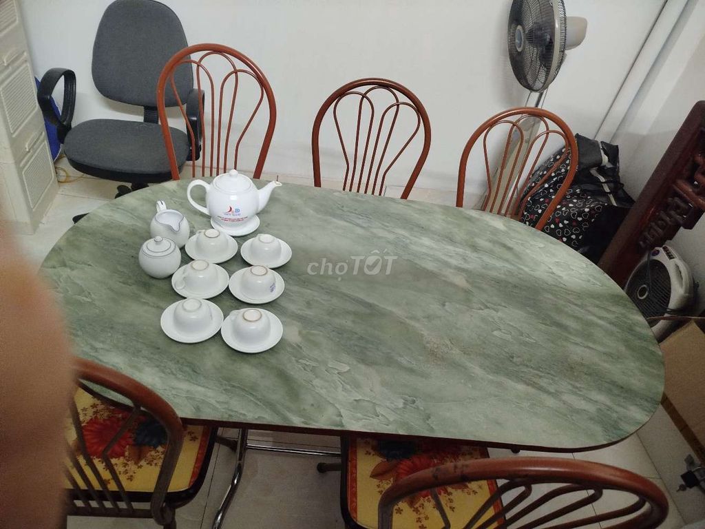 Bộ bàn ăn Xuân Hoà 6 ghế Gỗ. Mua bán Bàn ghế tại Huyện Hoài Đức Hà Nội được đăng bởi AN HIỆP hình 1