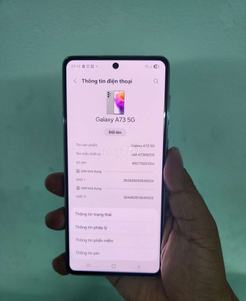 Samsung Galaxy A73 5G 128GB Xanh. Mua bán Điện thoại tại Quận Phú Nhuận Tp Hồ Chí Minh được đăng bởi Hoang tran hình 1