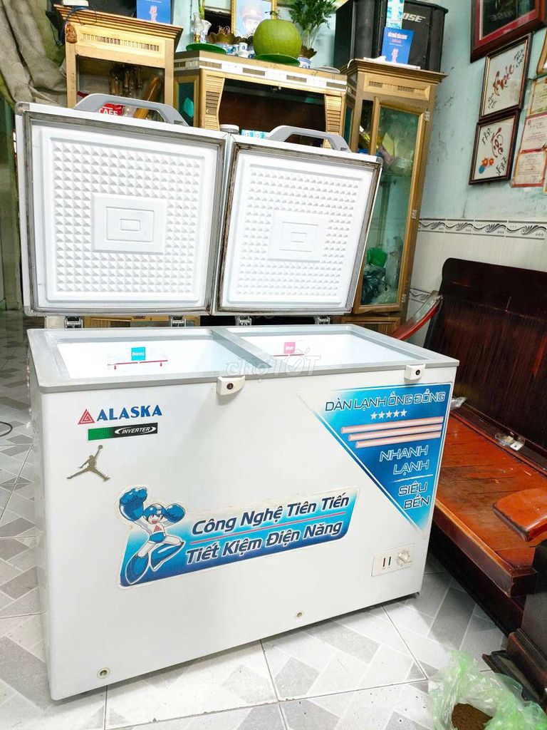 Bếp, tủ đông mát Alaska 350l, 1 đông 1 mát tiết ki