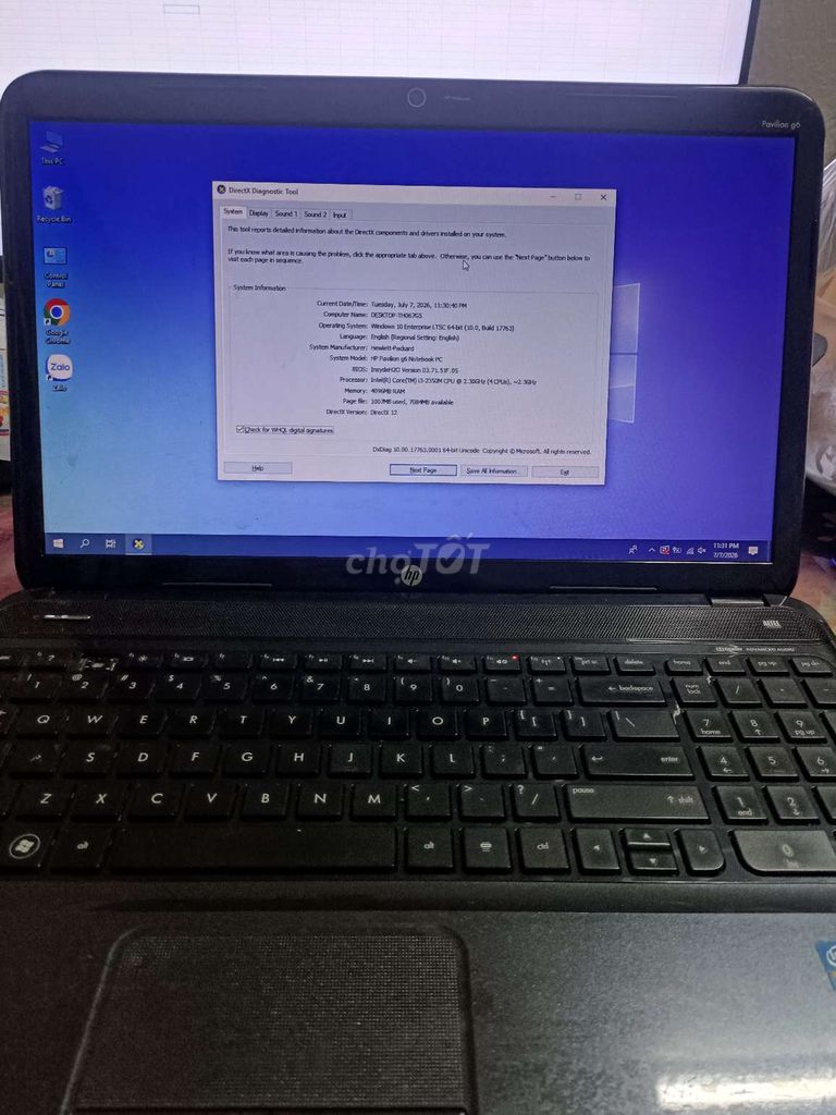 HP Pavilion g6 i3 2350m 4GB/500GB HDD Đen. Mua bán Laptop tại Huyện Hoài Đức Hà Nội được đăng bởi Giang hình 1