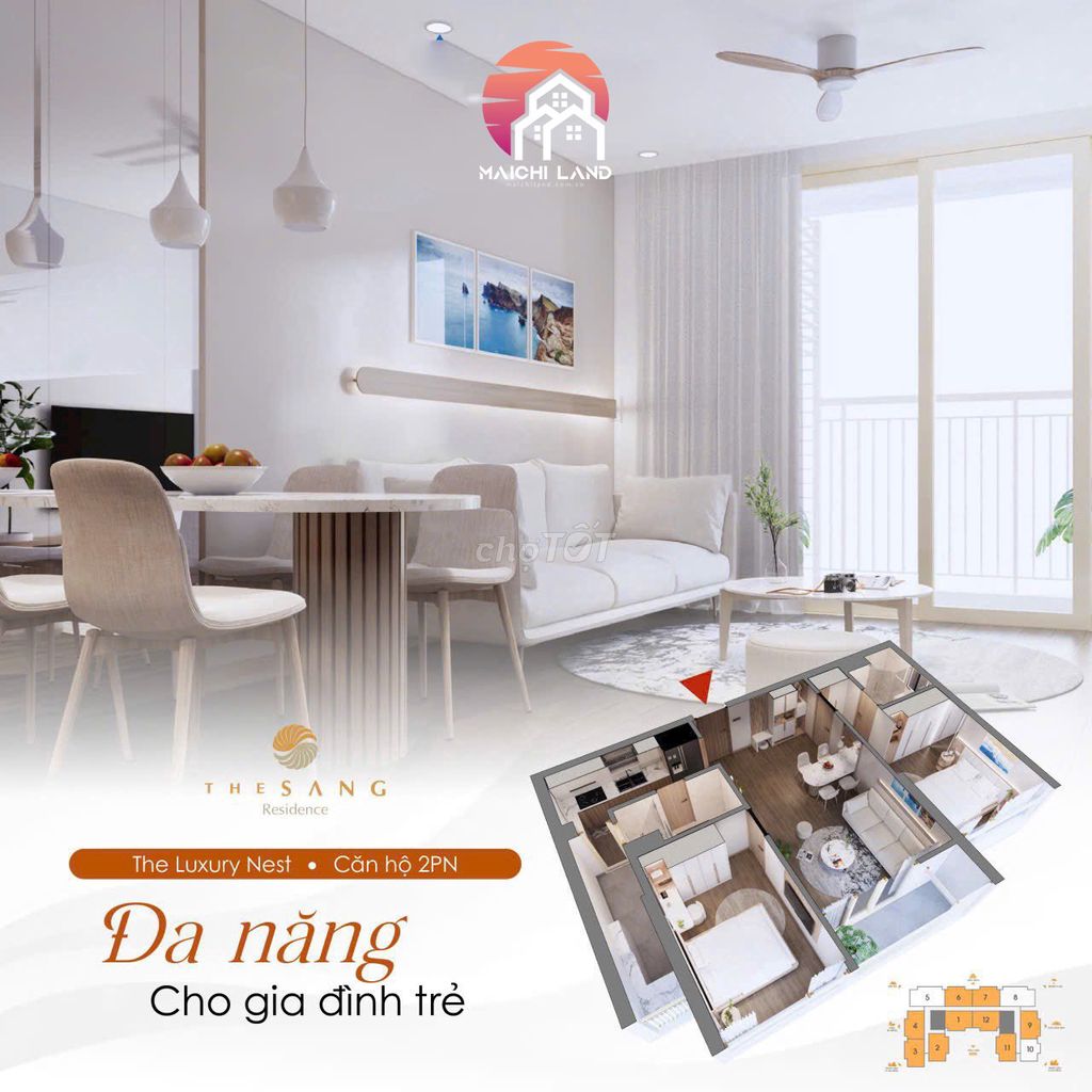 SỞ HỮU CH NGHỈ DƯỠNG 2PN TẠI BIỂN MỸ KHÊ, THE SANG RESIDENCE ĐÀ NẴNG