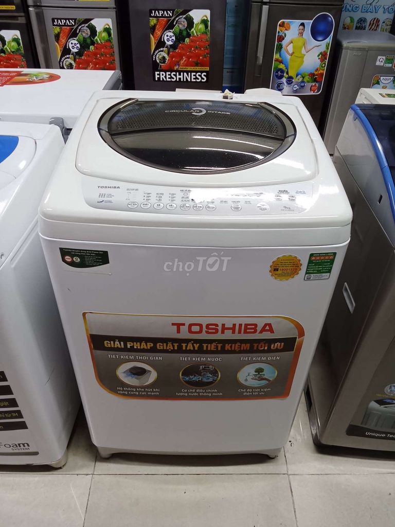 Máy giặt Toshiba 9kg cửa trên Trắng. Mua bán Máy giặt tại Huyện Long Thành Đồng Nai được đăng bởi Điện Máy Thanh Lý hình 1