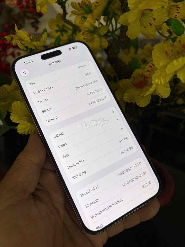 iPhone 16 Pro Max 512GB Vàng Mỹ. Mua bán Điện thoại tại Thành phố Biên Hòa Đồng Nai được đăng bởi thanh hình 1