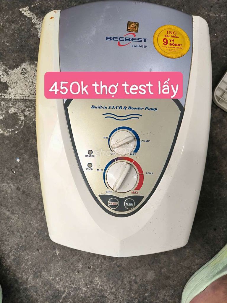 Máy nước nóng BEEBEST BWH54SEP pass thợ dọn. Mua bán Thiết bị vệ sinh, nhà tắm tại Quận Gò Vấp Tp Hồ Chí Minh được đăng bởi Thanh Lý Đồ Cũ 30 hình 1