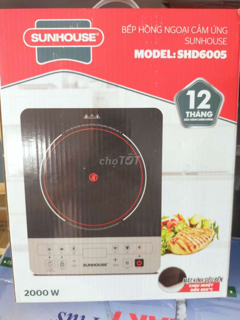 Bếp hồng ngoại SUNHOUSE SHD6005 2000W. Mua bán Bếp, lò, đồ điện nhà bếp tại Quận Cẩm Lệ Đà Nẵng được đăng bởi Bùi Văn Thái  hình 1