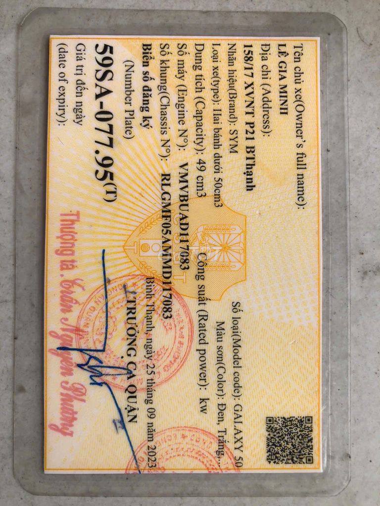 Xe số Galaxy 50cc 2021 mới 95%.. Mua bán Xe máy tại Quận Bình Thạnh Tp Hồ Chí Minh được đăng bởi le Minh Cuong hình 5