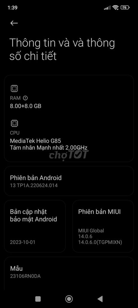 Xiaomi Redmi 14C Đen 256GB. Mua bán Điện thoại tại Quận Liên Chiểu Đà Nẵng được đăng bởi hàngthanhly hình 1