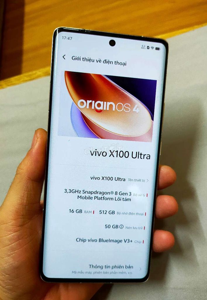 Vivo X100 Ultra X100U 16.512 OS4 Siêu Cam Pin 95%. Mua bán Điện thoại tại Huyện Gò Dầu Tây Ninh được đăng bởi No Fix hình 1