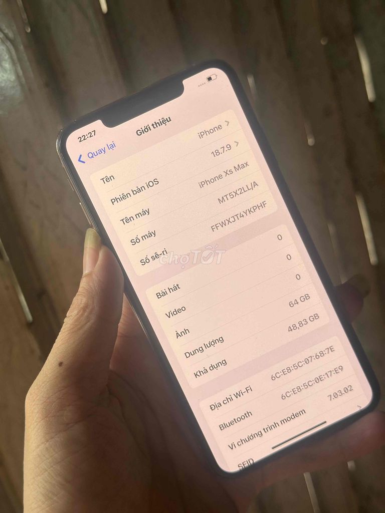 Apple iPhone Xs Max 64GB Vàng Like New. Mua bán Điện thoại tại Quận Bình Tân Tp Hồ Chí Minh được đăng bởi nguyễn sang  hình 1