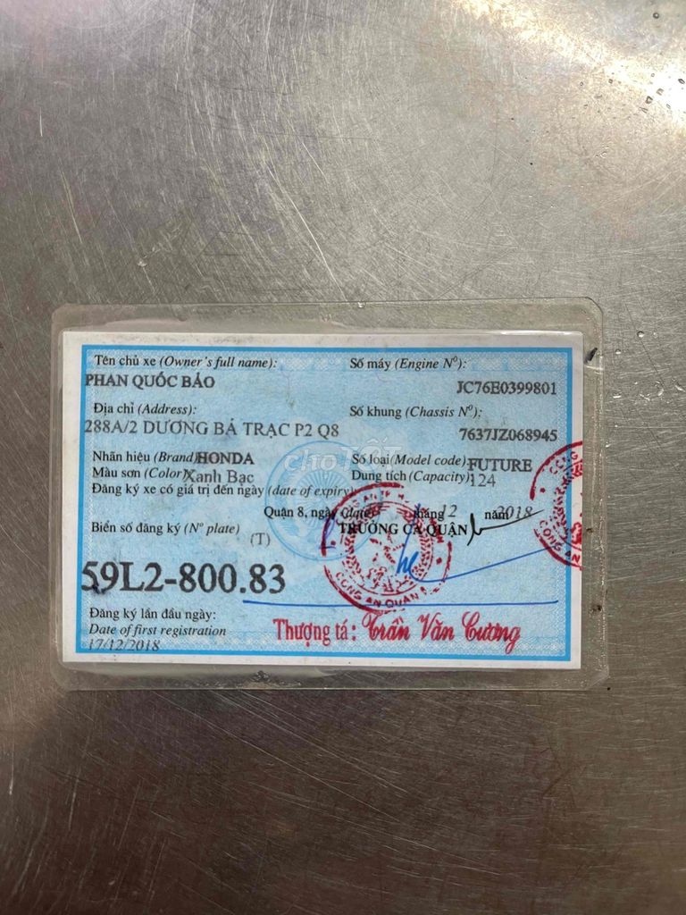 FUTURE Fi 2018 TP HỖ TRỢ TRẢ GÓP OĐ CÓ GL ĐỖI XE. Mua bán Xe máy tại Huyện Hóc Môn Tp Hồ Chí Minh được đăng bởi Khaianh  hình 6