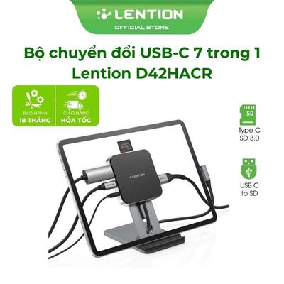 Bộ Chuyển Đổi Đa Năng USB Type-C 7 in1 Lention D42