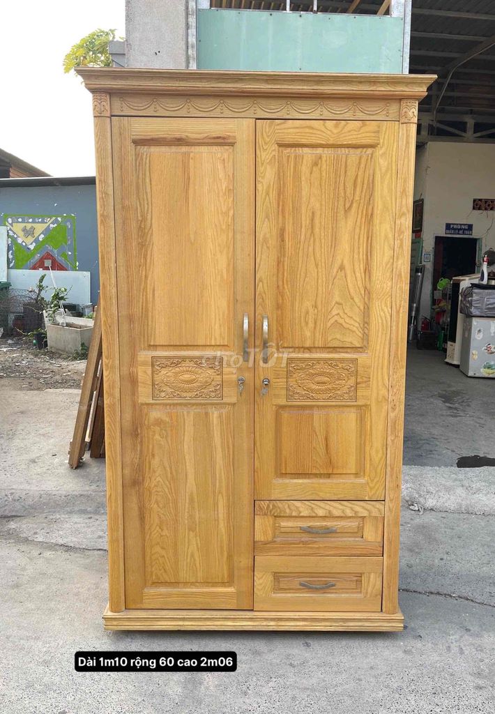 Tủ quần áo gỗ  1m10x60cmx2m06. Mua bán Tủ, kệ gia đình tại Quận 12 Tp Hồ Chí Minh được đăng bởi Lee Thyu hình 1