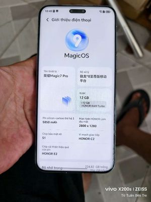 Điện thoại Honor Magic7 Pro Xanh 12GB/256GB. Mua bán Điện thoại tại Huyện Châu Thành Bến Tre được đăng bởi Từ Tuấn Bến Tre