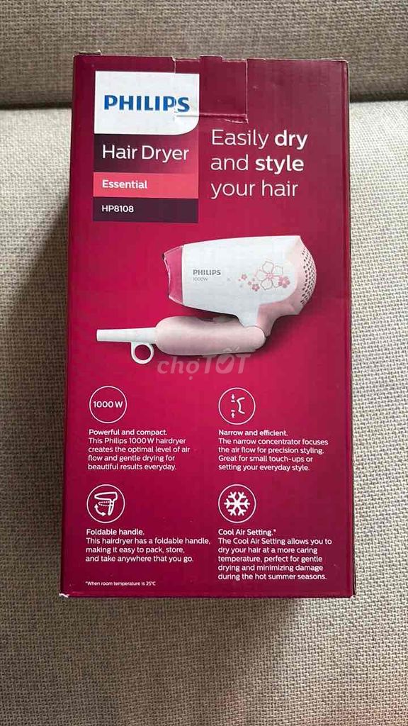 Máy sấy tóc Philips HP8108 Hồng. Mua bán Nội thất, đồ gia dụng khác tại Huyện Nhà Bè Tp Hồ Chí Minh được đăng bởi Tên chưa cung cấp hình 1