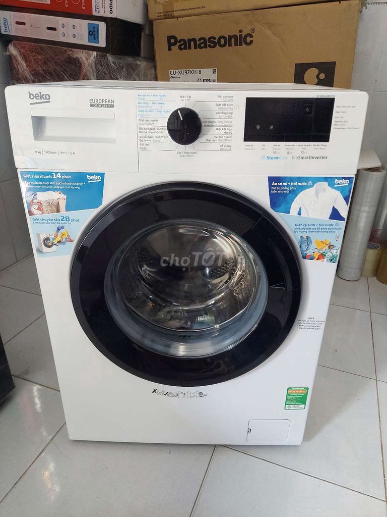 Máy giặt cửa ngang Beko WCV8614XB0STW