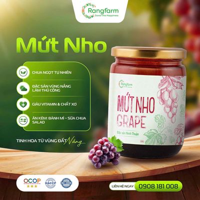 Mứt nho Rangfarm 225g, Ninh Thuận. Mua bán Đồ ăn, thực phẩm và các loại khác tại Huyện Ninh Sơn Ninh Thuận được đăng bởi Hà Nguyễn