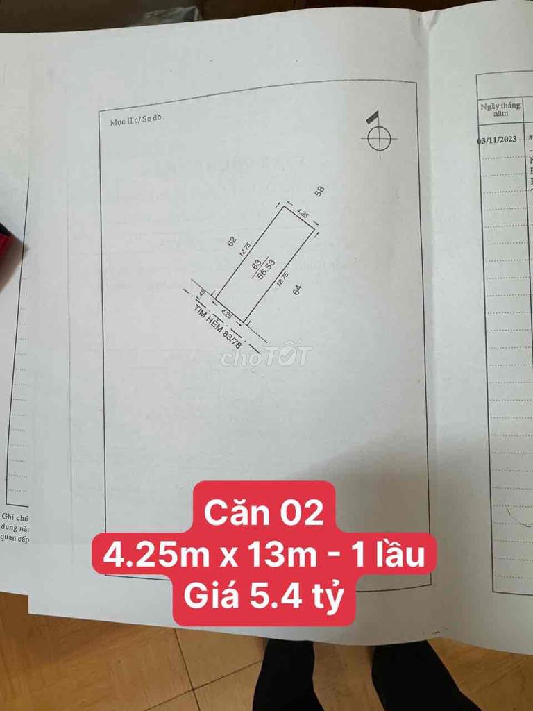 Chính chủ bán cặp nhà Năm Châu, P 11, DT 8m x 13m - 1 Lầu Giá 9.6 Tỷ