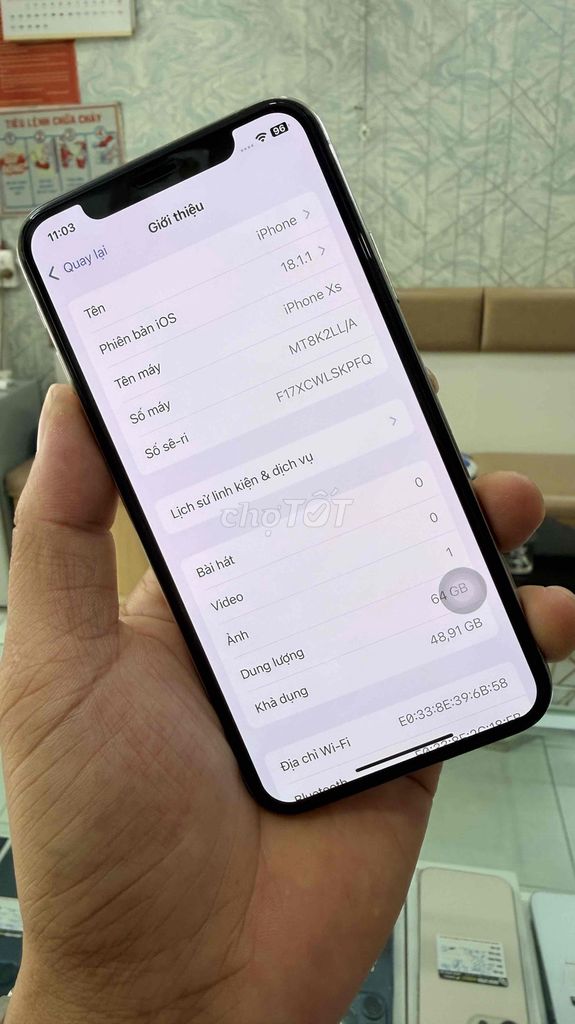iPhone Xs 64GB Trắng Đã qua sử dụng. Mua bán Điện thoại tại Quận Bình Thạnh Tp Hồ Chí Minh được đăng bởi Phan Luận hình 1