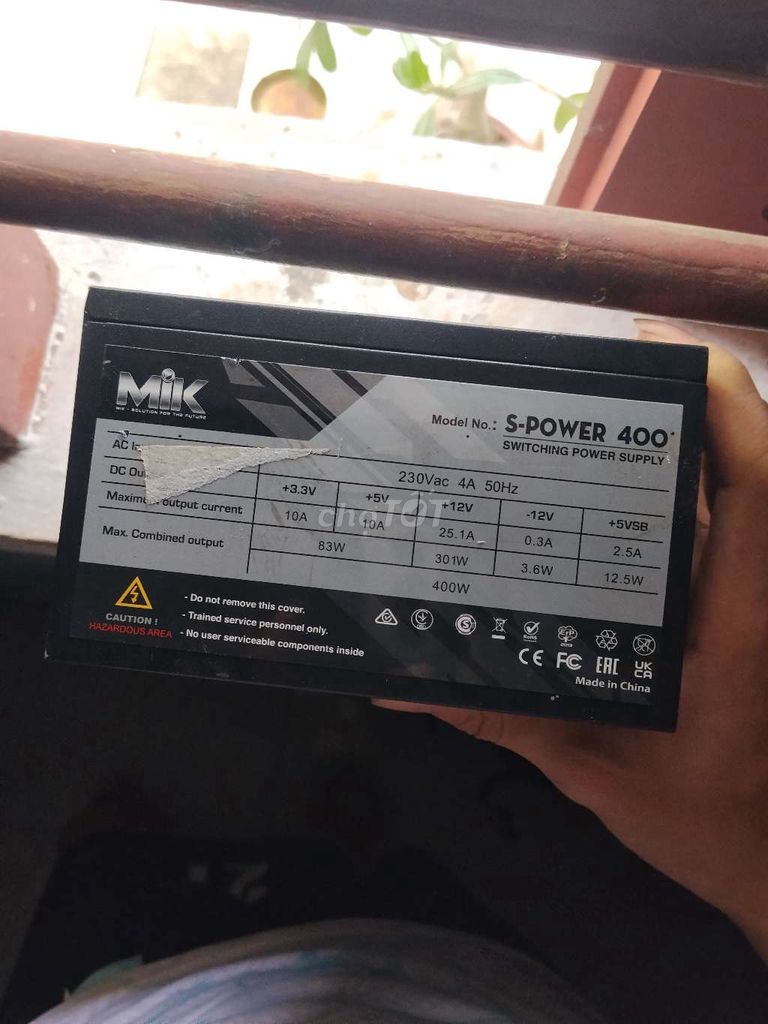 Nguồn máy tính Mik S-POWER 400W đã qua sử dụng. Mua bán Linh kiện (RAM, Card...) tại Huyện Phù Mỹ Bình Định được đăng bởi Nam Cardlo hình 1
