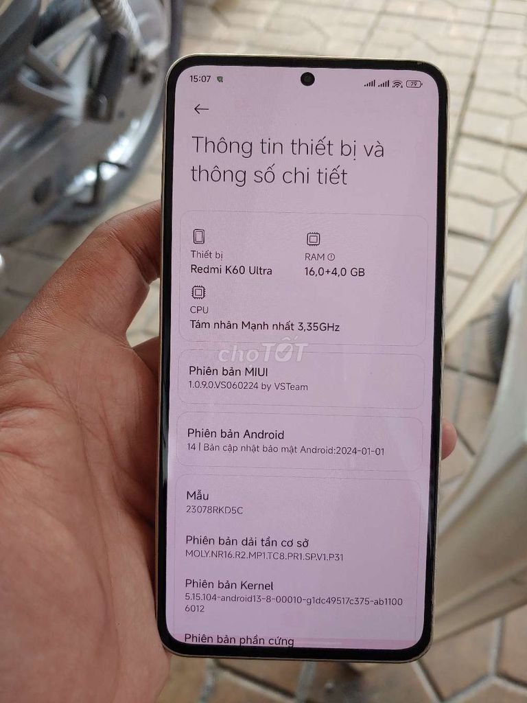Xiaomi Redmi K60 Ultra 16GB/256GB Trắng. Mua bán Điện thoại tại Quận Ninh Kiều Cần Thơ được đăng bởi Tôi cần bán hình 1
