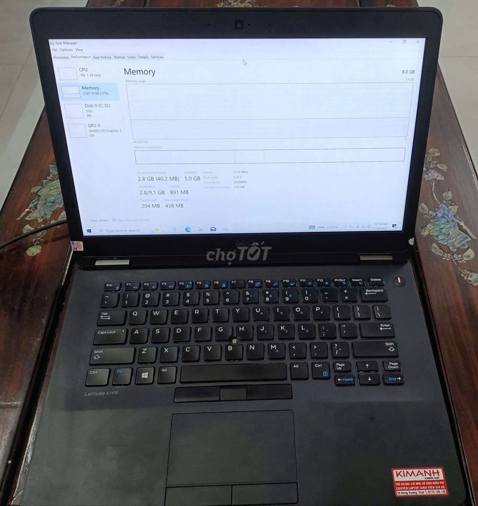 Dell Latitude E7470 i5 8GB/250GB Đen. Mua bán Laptop tại Thành phố Huế Thừa Thiên Huế được đăng bởi Tâm hình 1