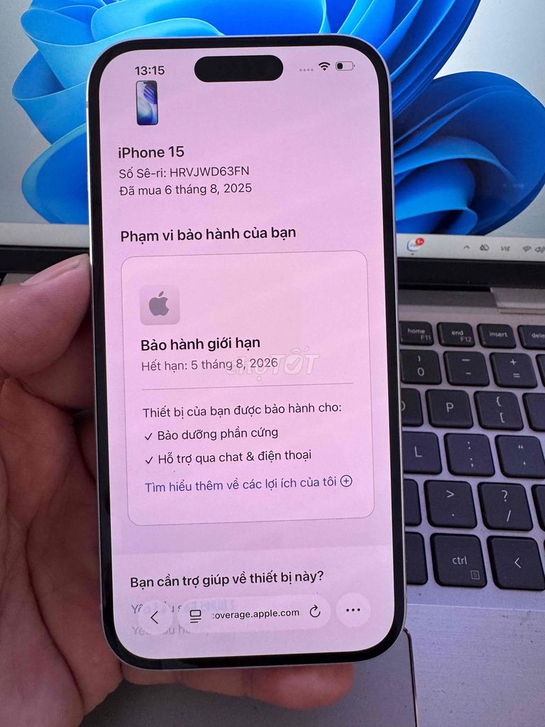 Apple iPhone 15 128GB Xanh 99%. Mua bán Điện thoại tại Quận 6 Tp Hồ Chí Minh được đăng bởi QUỐC THIÊN BÁN GÓP 0 ĐỒNG  hình 1