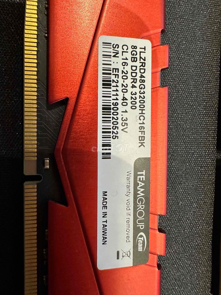 Bán cặp Ram DDR4 8gb + 8gb T Force Vulcan Z gaming