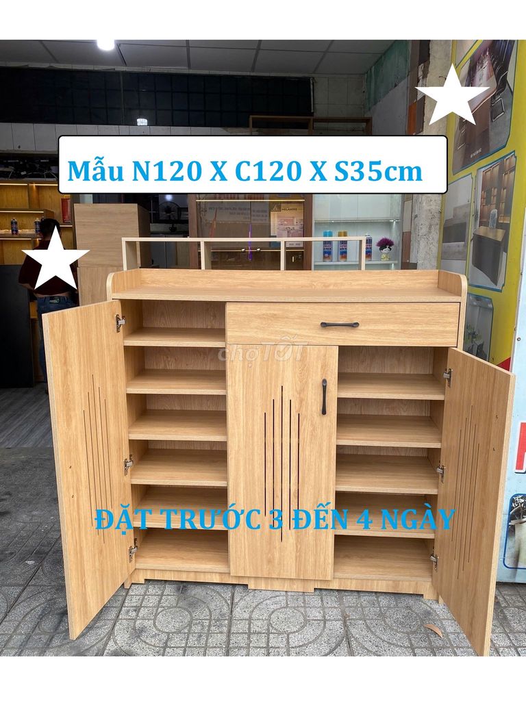 MẪU TỦ GIÀY 120X120X35CM MÀU VÀNG GỖ TỪ VÁN ÉP. Mua bán Tủ, kệ gia đình tại Quận Tân Bình Tp Hồ Chí Minh được đăng bởi NỘI THẤT SẢN XUẤT TẠI XƯỞNG hình 1