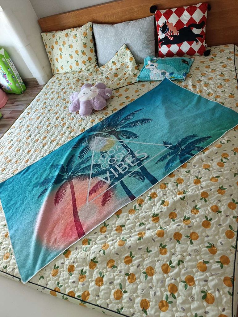 Ga trải giường Vải Quả cam 50x70cm. Mua bán Giường, chăn ga gối nệm tại Thành phố Nha Trang Khánh Hòa được đăng bởi Albi Ji hình 1