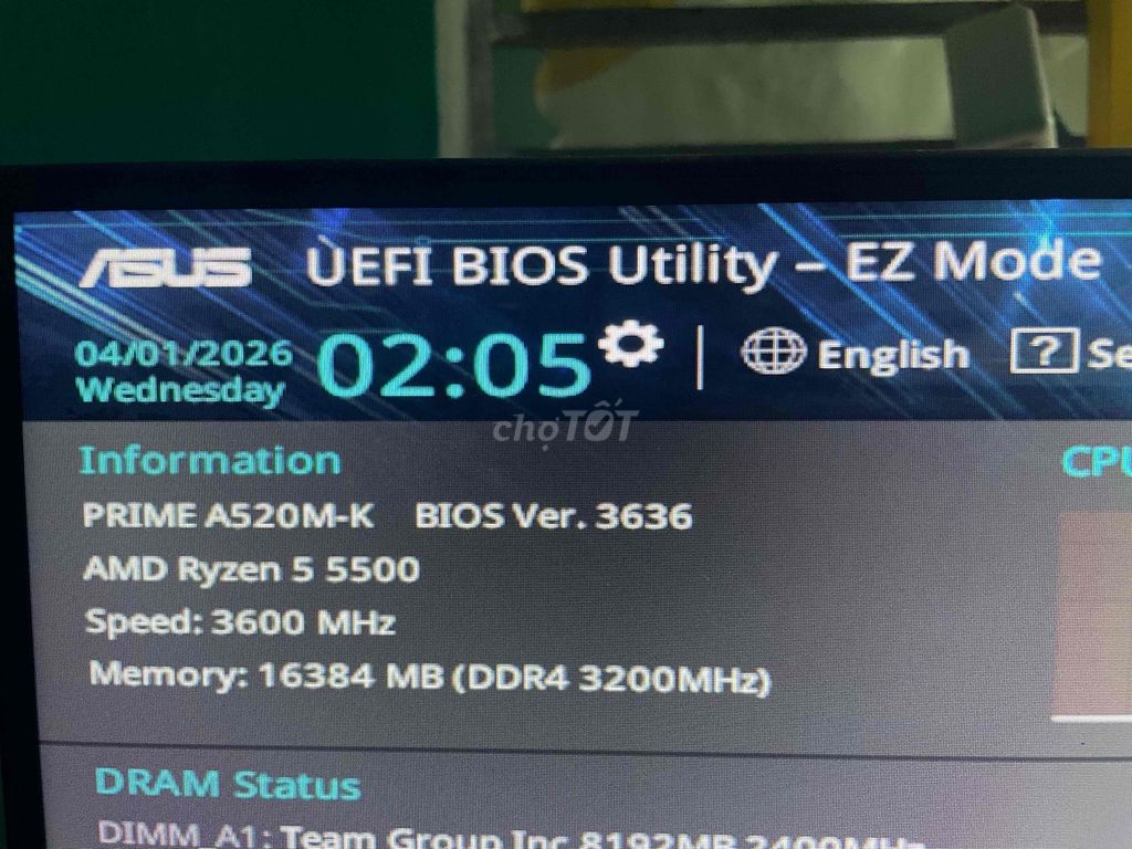 combo ryzen 5500 main ASUS PRIME A520M-K. Mua bán Linh kiện (RAM, Card...) tại Huyện Thọ Xuân Thanh Hóa được đăng bởi Định Hà Xuân hình 1