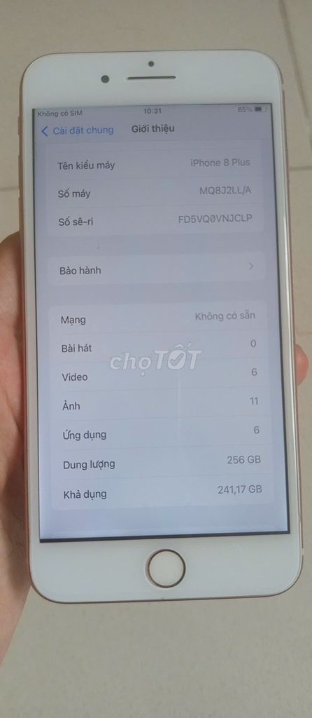 Apple iPhone 8 Plus 256GB Vàng hồng. Mua bán Điện thoại tại Quận Cẩm Lệ Đà Nẵng được đăng bởi Nguyễn Thanh hình 1
