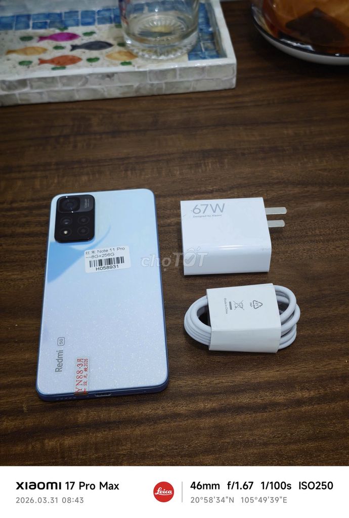 Redmi Note 11 Pro 5G 8/256 sạc 67w có ship COD. Mua bán Điện thoại tại Quận Hoàng Mai Hà Nội được đăng bởi Trần Ngọc Hiếu hình 1
