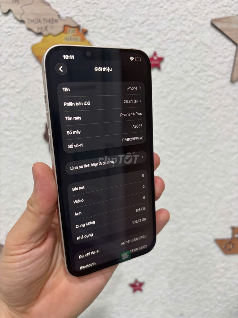 iPhone 14 Plus 128GB Trắng Đã sử dụng. Mua bán Điện thoại tại Quận Bắc Từ Liêm Hà Nội được đăng bởi Cửa hàng Bính Táo hình 1