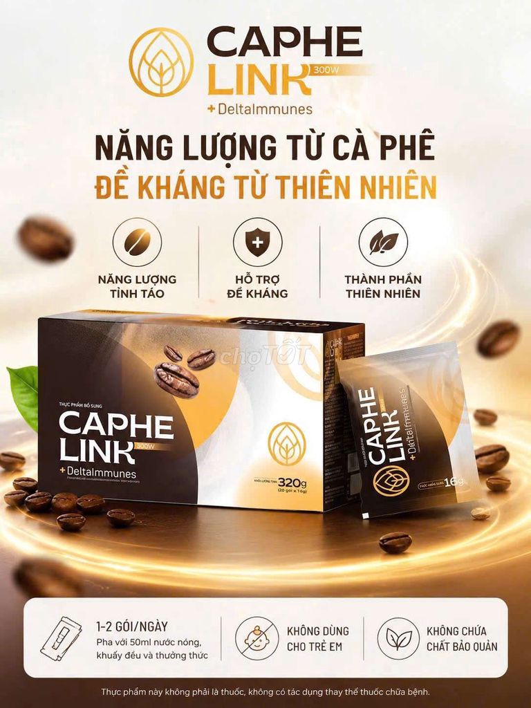 Caphelink New Cà phê Hỗ trợ đề kháng. Mua bán Đồ ăn, thực phẩm và các loại khác tại Thành phố Tân An Long An được đăng bởi SHOP CÂY ĐUỐC NHỎ  hình 1