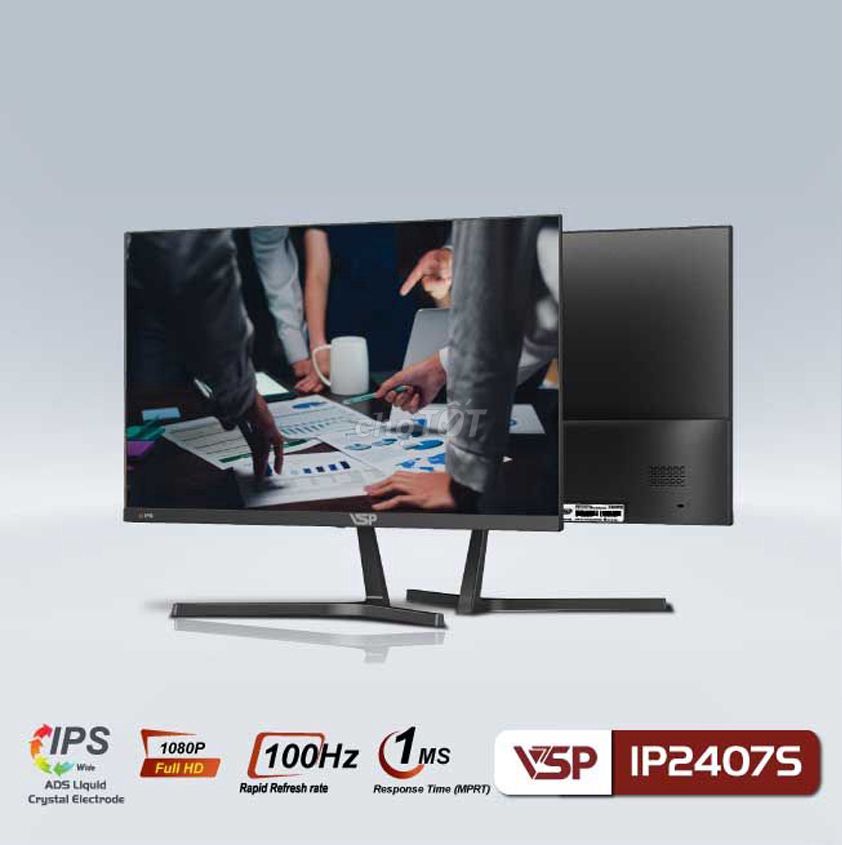 Màn hình VSP IPS 24inch tràn viền IP2407S Black